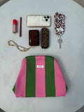 Bolsito Rayas Vibrantes Rosa & Verde
