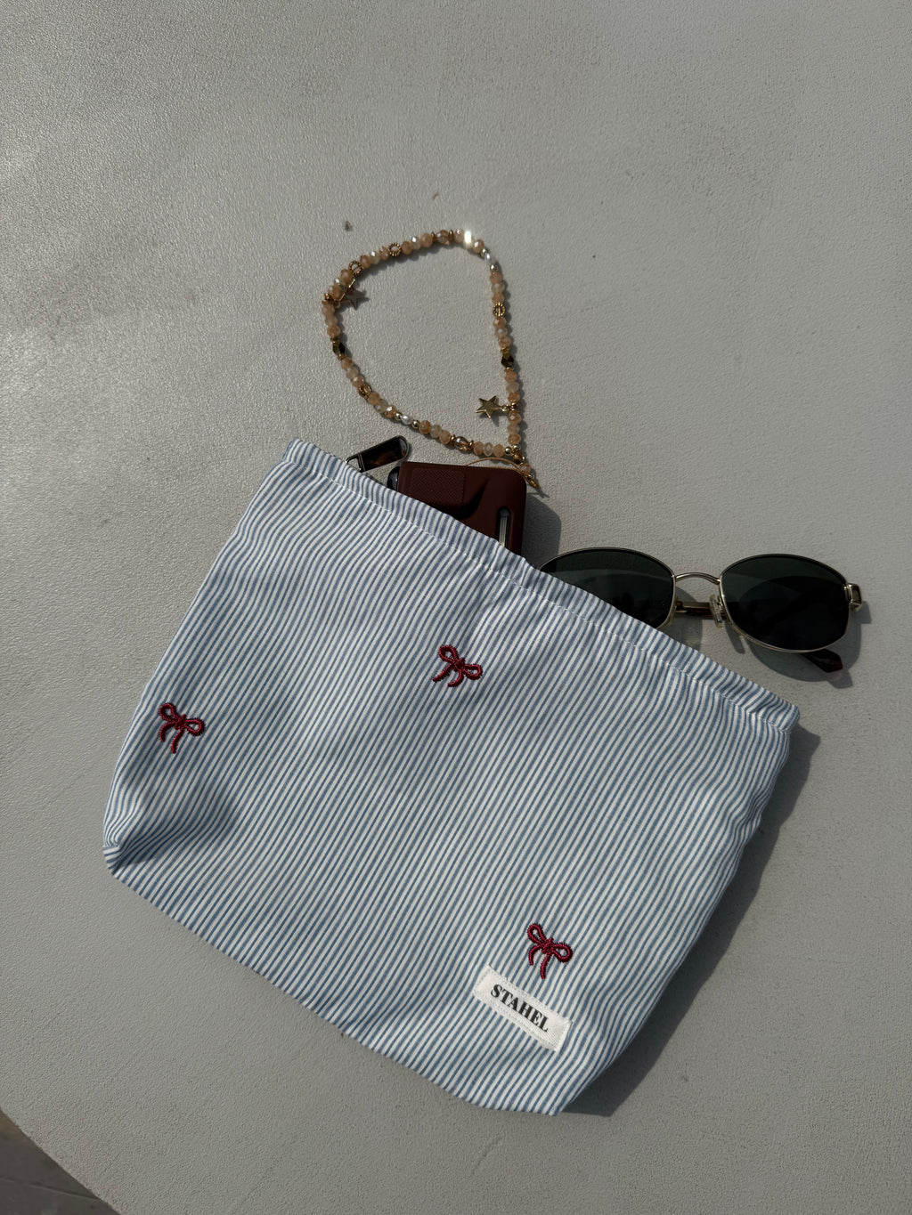 Neceser/Monedero Rayitas con Lazos